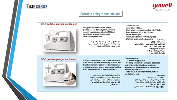 Yuwell  portable phelgm suction unit with Battery 